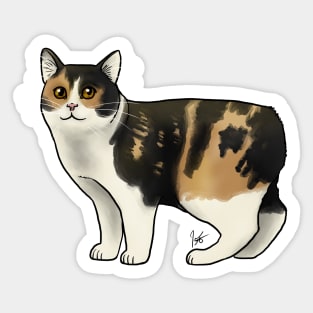 Cat - Manx - Calico Sticker